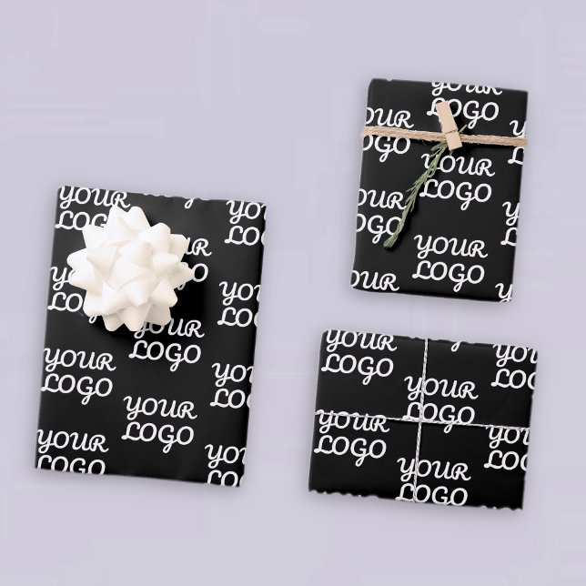 Your Logo | Simple Repeating Logo Pattern  Wrapping Paper Sheet (Creator Uploaded)
