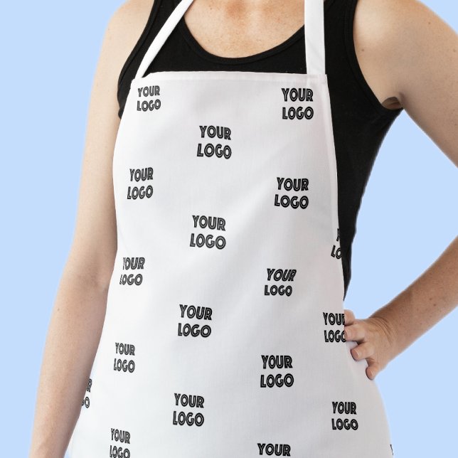 Your Logo | Simple Repeating Logo Replacement Apro Apron (Creator Uploaded)