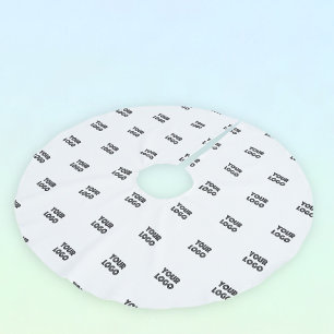 Your Logo   Simple Repeating Logo Replacement Brushed Polyester Tree Skirt