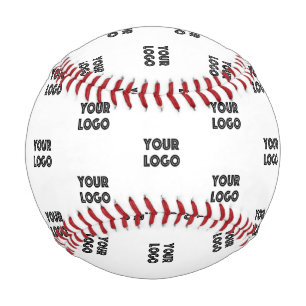 Your Logo Simple Repeating Logo White Baseball
