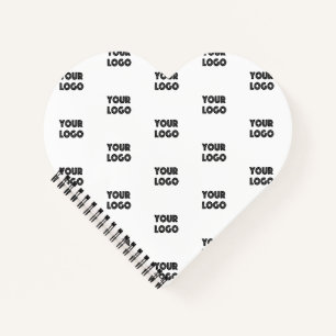 Your Logo Simple Repeating Logo White Notebook