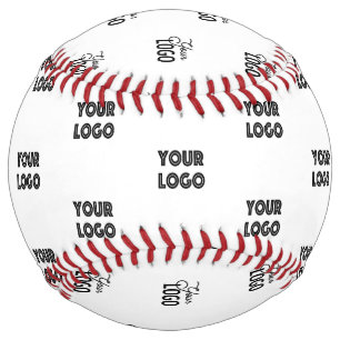 Your Logo Simple Repeating Logo   White Softball