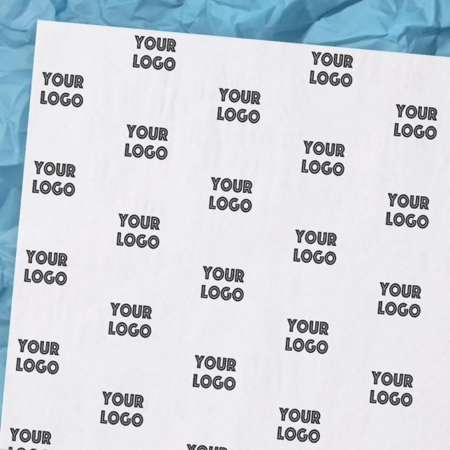 Your Logo Simple Repeating Logo | White Tissue Paper (Creator Uploaded)