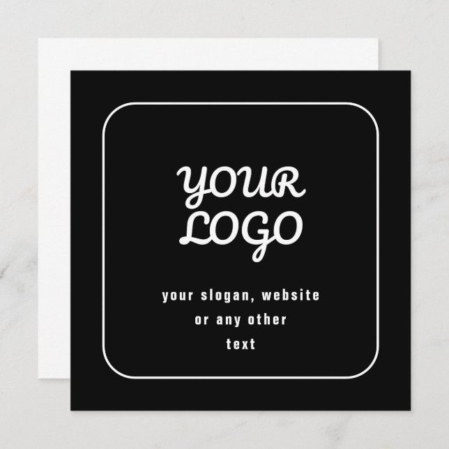 Your Logo & Slogan or other text | Black & White Card (Front/Back)