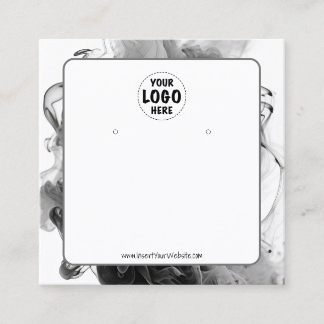 Your Logo Smokey Gothic Earring Display Card (Front)