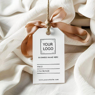 Your Logo Social Media Minimal Price Label DIY Business Card