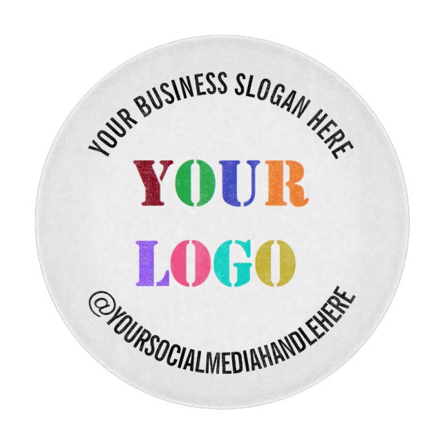 Your Logo Social Media Name Cutting Board (Front)