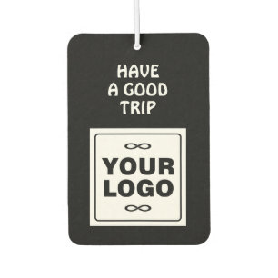 Your Logo - Square - Background WHITE + QR code Car Air Freshener