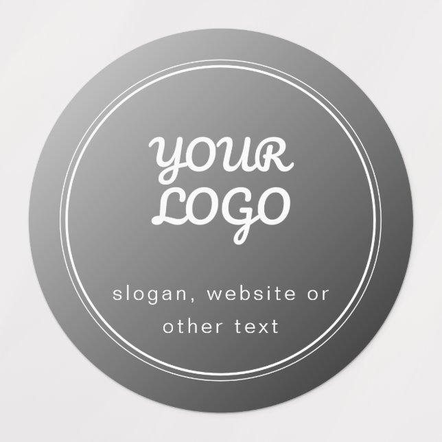 Your Logo & Stylish Grey Gradient Waterproof (Design 2)