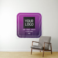 Your Logo & Stylish Light to Dark Purple Ombre