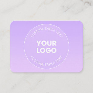 Your Logo   Subtle Lavender Ombre Gradient Business Card