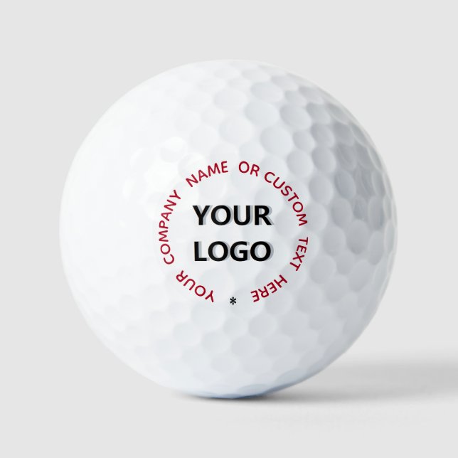 Your Logo Text and Colours Professional Golf Balls (Front)