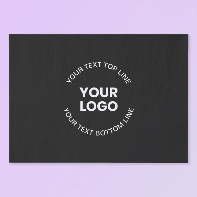 Your Logo & Text | Black Tissue Paper (Creator Uploaded)