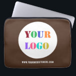 Your Logo Text Business Laptop Sleeve Choose Colou<br><div class="desc">Custom Colours and Font - Your Company Logo and Custom Text Promotional Business Personalised Laptop Sleeves - Add Your Logo - Image - photo or QR Code and Website or Custom Text / Information - Resize and move or remove / add elements - image / text with Customisation tool. Choose...</div>