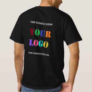 Your Logo Text Info Promotional Business T-Shirt