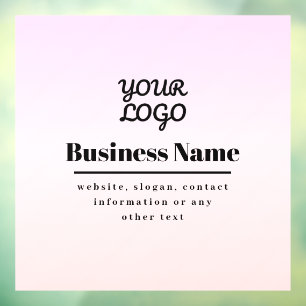 Your Logo & Text   Pink & Peach Ombre