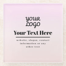 Your Logo & Text | Pink & Peach Ombre