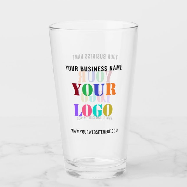 Your Logo Text Promotional Business Glass Template (Front)