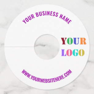 Your Logo Text Promotional Wine Glass Tags Example