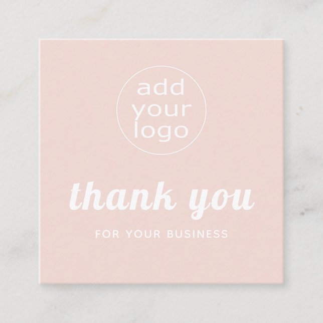 Your logo thank you for your business Insert card  (Front)