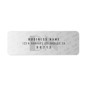 Your Logo Tiled   Grey Gradient Return Address
