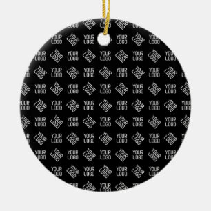Your Logo   Unique Alternating Logo or Design Ceramic Tree Decoration