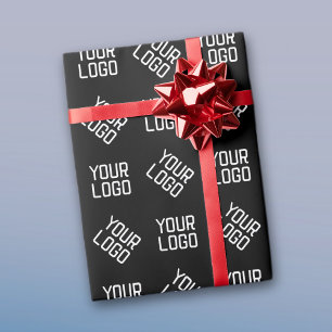Your Logo Unique Alternating Logo or Design Wrapping Paper