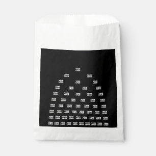 Your Logo Unique Arch Pattern   Black (editable) Favour Bags
