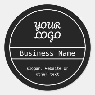 Your Logo   Unique Editable Business Design Classic Round Sticker