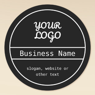 Your Logo Unique Editable Business Design Classic Round Sticker