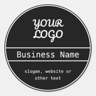 Your Logo   Unique Editable Business Design Classic Round Sticker
