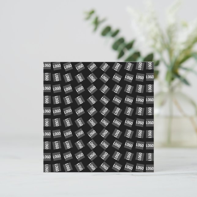 Your Logo | Unique Geometric Pattern Thank You Card (Standing Front)