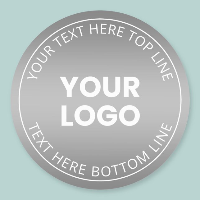 Your Logo w/Editable Any Colour Gradient  Classic Round Sticker (Creator Uploaded)