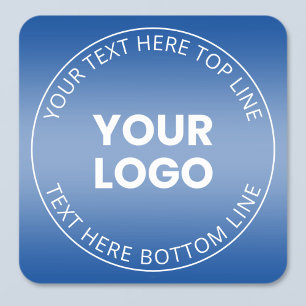 Your Logo w/Editable Any Colour Gradient Square Sticker