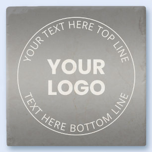 Your Logo w/Editable Any Colour Gradient  Stone Coaster