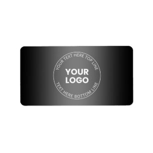 Your Logo w/Editable Black & White Gradient Label