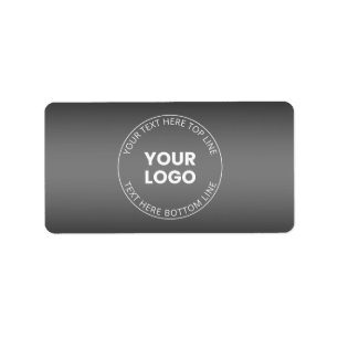 Your Logo w/Editable Black & White Gradient Label