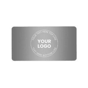 Your Logo w/Editable Grey & White Gradient  Label