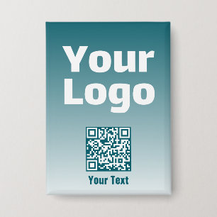 Your Logo w/Editable QR code & Gradient Ombre