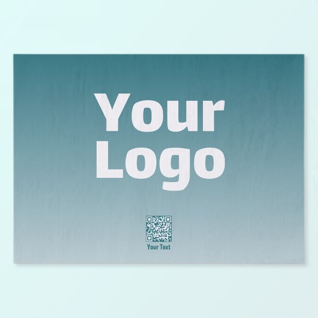 Your Logo w/Editable QR code & Gradient Ombre Tissue Paper (Creator Uploaded)