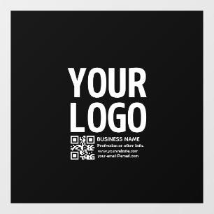 Your Logo w/Editable QR code & Text