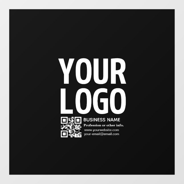 Your Logo w/Editable QR code & Text  (Sheet)