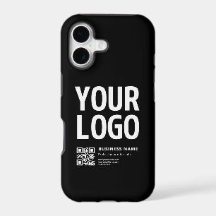Your Logo w/Editable QR code & Text