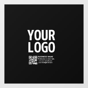Your Logo w/Editable QR code & Text