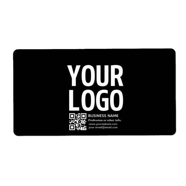 Your Logo w/Editable QR code & Text  (Front)