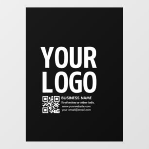 Your Logo w/Editable QR code & Text