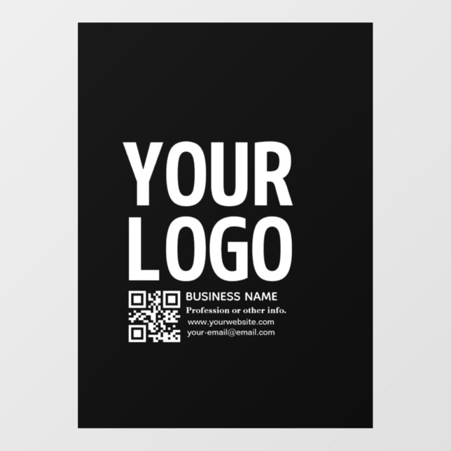 Your Logo w/Editable QR code & Text  (Sheet)