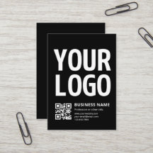 Your Logo w/Editable QR code & Text