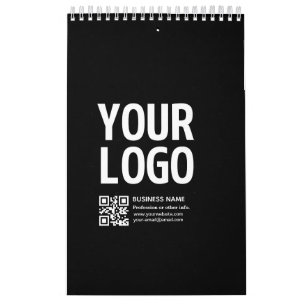Your Logo w/Editable QR code & Text Calendar