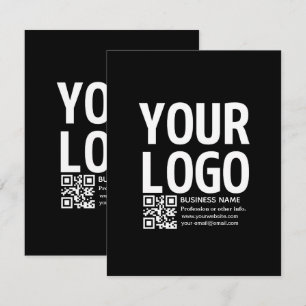 Your Logo w/Editable QR code & Text Card